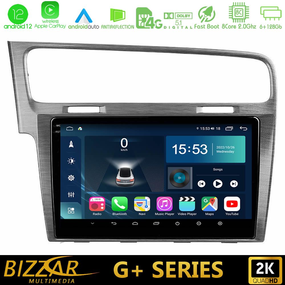 Bizzar G+ Series VW GOLF 7 8core Android12 6+128GB Navigation Multimedia Tablet 10" - U-G-VW0003AL