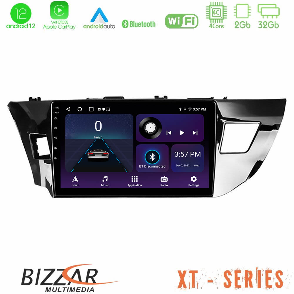 Bizzar XT Series Toyota Corolla 2014-2016 4Core Android12 2+32GB Navigation Multimedia Tablet 10" - U-XT-TY0008