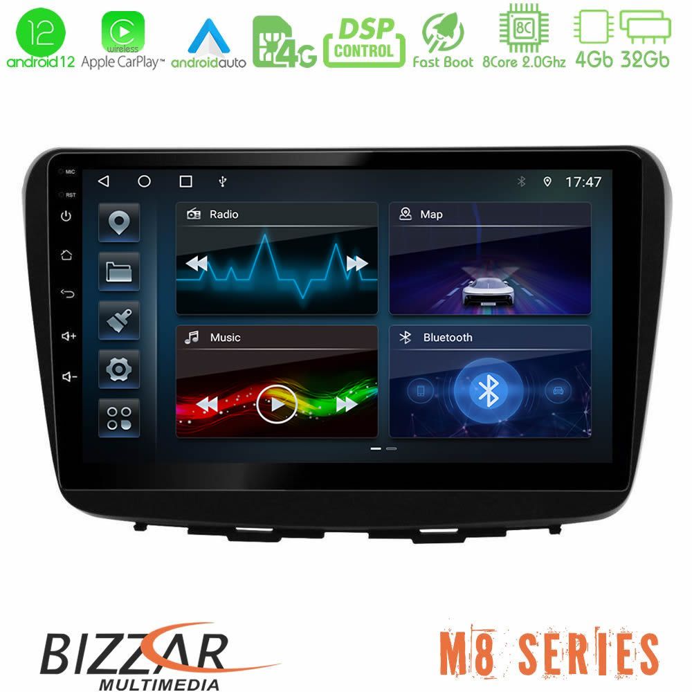 Bizzar M8 Series Suzuki Baleno 2016-2021 8core Android12 4+32GB Navigation Multimedia Tablet 9" - U-M8-SZ0513
