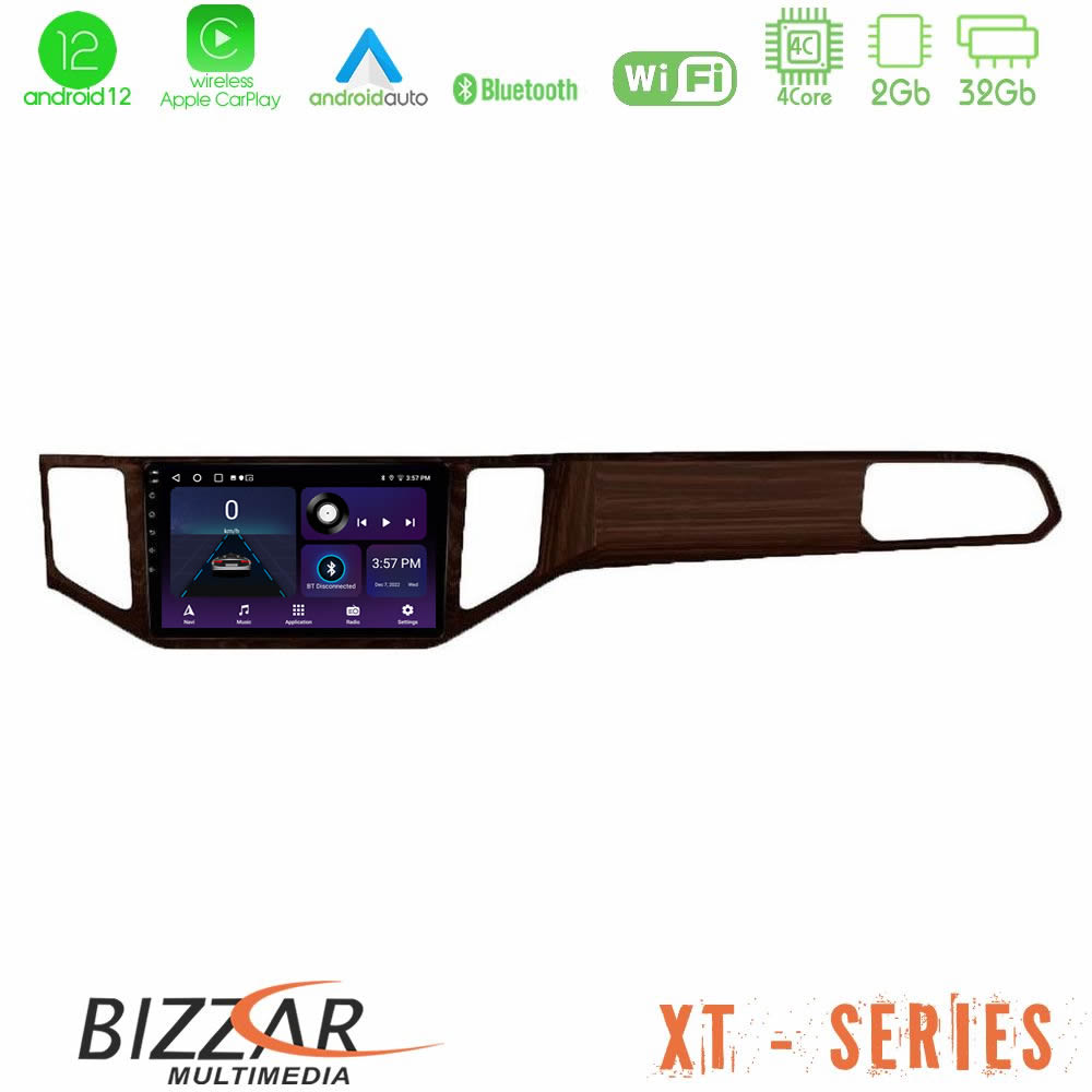 Bizzar XT Series VW Sportsvan 2014-2020 4core Android12 2+32GB Navigation Multimedia Tablet 9" (Ξύλινη απόχρωση) - U-XT-VW0135BR