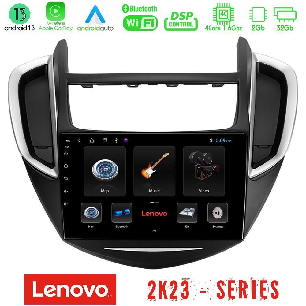 Lenovo Car Pad Chevrolet Trax 2013-2020 4Core Android 13 2+32GB Navigation Multimedia Tablet 9" - U-LEN-CV0053