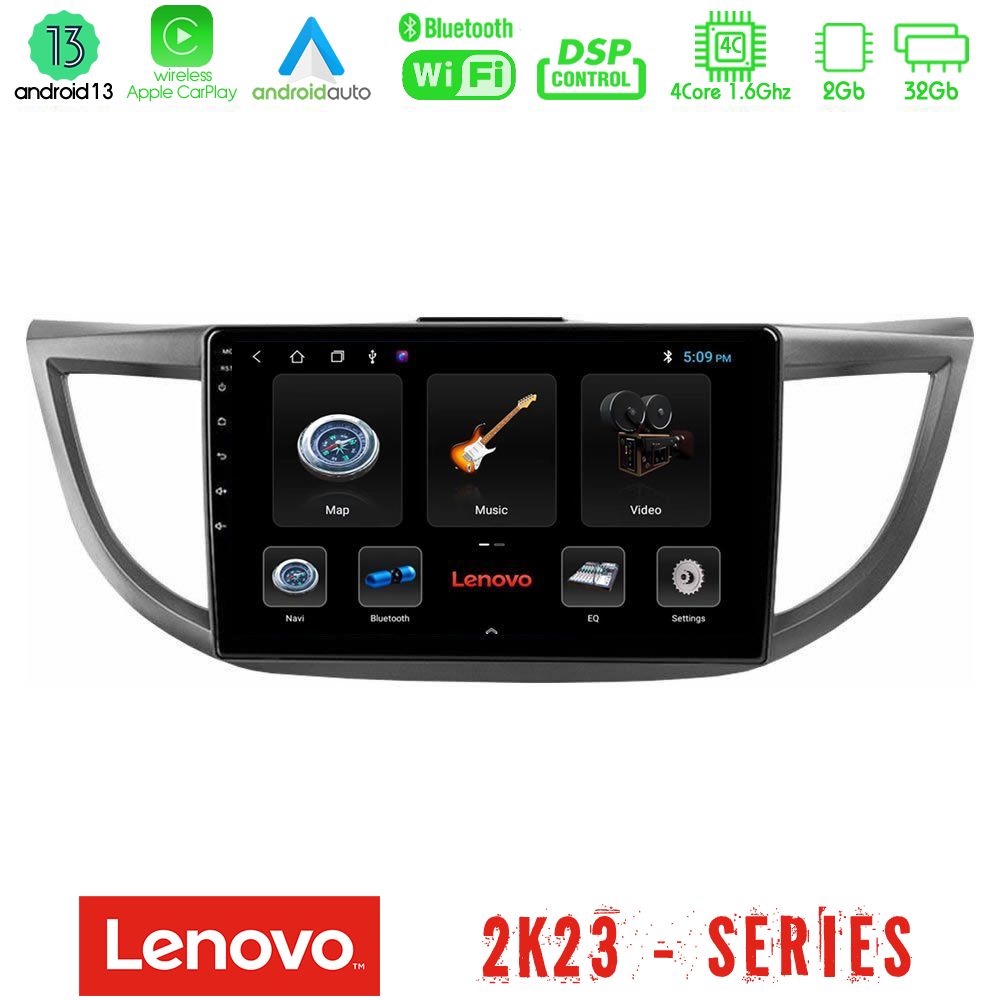 Lenovo Car Pad Honda CRV 2012-2017 4Core Android 13 2+32GB Navigation Multimedia Tablet 9" - U-LEN-HD0012