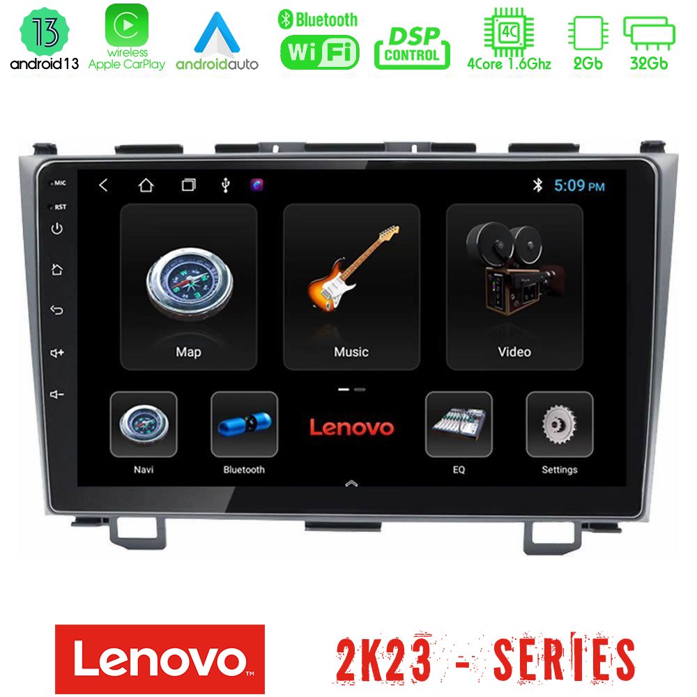 Lenovo Car Pad Honda CRV 4Core Android 13 2+32GB Navigation Multimedia Tablet 9" - U-LEN-HD0110