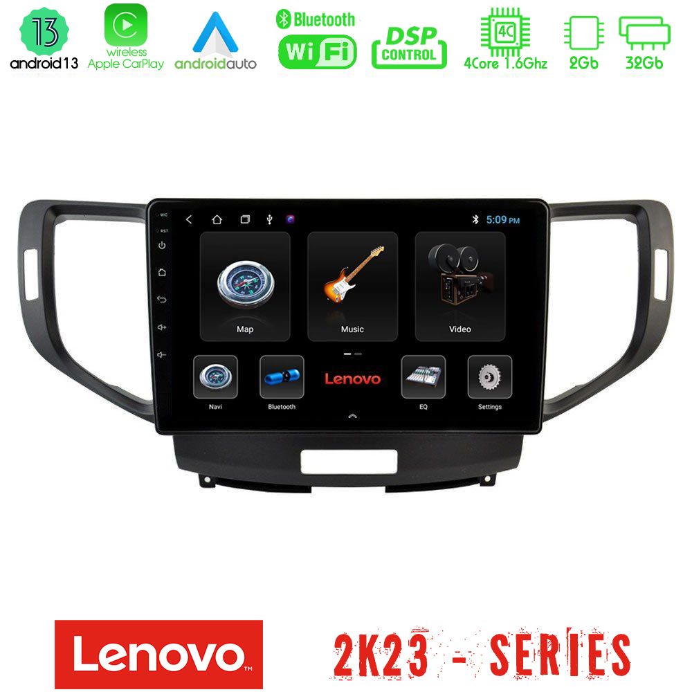 Lenovo Car Pad Honda Accord 2008-2015 4Core Android 13 2+32GB Navigation Multimedia Tablet 9" - U-LEN-HD1013