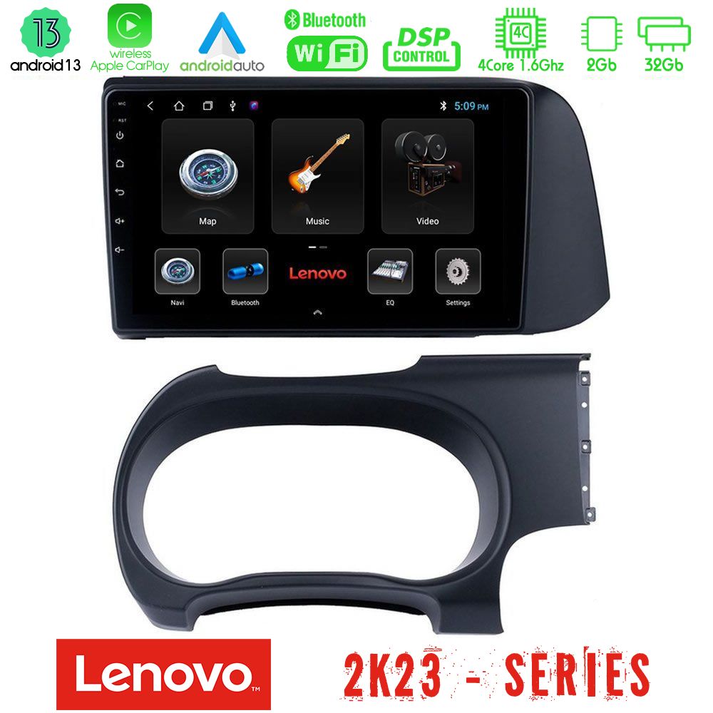 Lenovo Car Pad Hyundai i10 4Core Android 13 2+32GB Navigation Multimedia Tablet 9" - U-LEN-HY0679