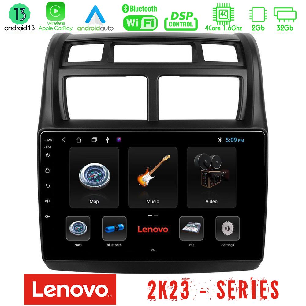 Lenovo Car Pad Kia Sportage 2008-2011 4Core Android 13 2+32GB Navigation Multimedia Tablet 9" - U-LEN-KI0108