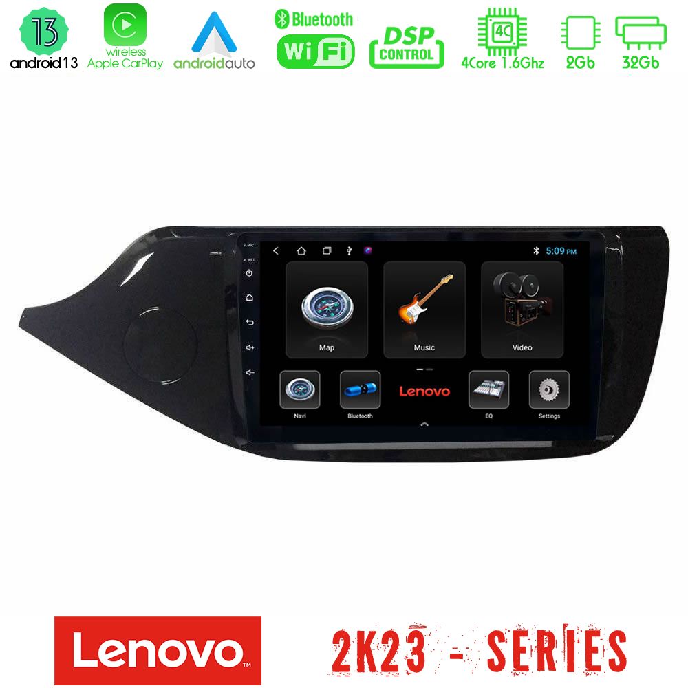 Lenovo Car Pad Kia Ceed 2013-2017 4core Android 13 2+32GB Navigation Multimedia Tablet 9″ - U-LEN-KI0610