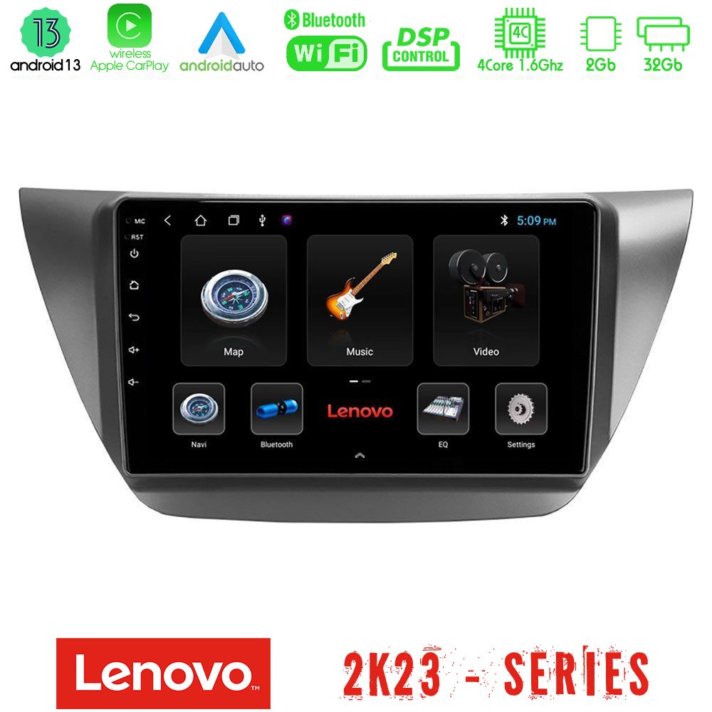 Lenovo Car Pad Mitsubishi Lancer 2004 – 2008 4Core Android 13 2+32GB Navigation Multimedia Tablet 9" - U-LEN-MT608