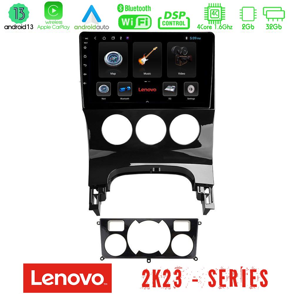 Lenovo Car Pad Peugeot 3008 AUTO A/C 4Core Android 13 2+32GB Navigation Multimedia Tablet 9" - U-LEN-PG0163