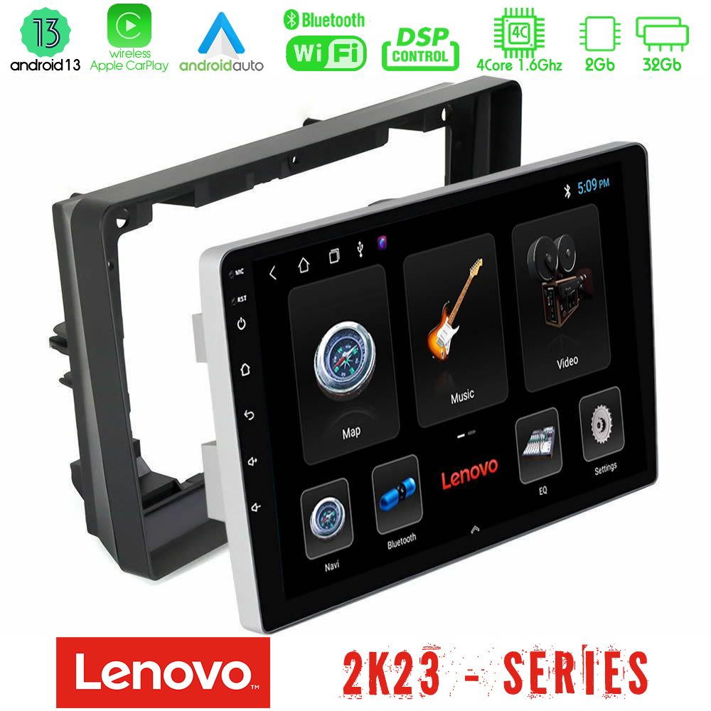 Lenovo Car Pad Peugeot 308 2013-2020 4core Android 13 2+32GB Navigation Multimedia Tablet 9" - U-LEN-PG0974