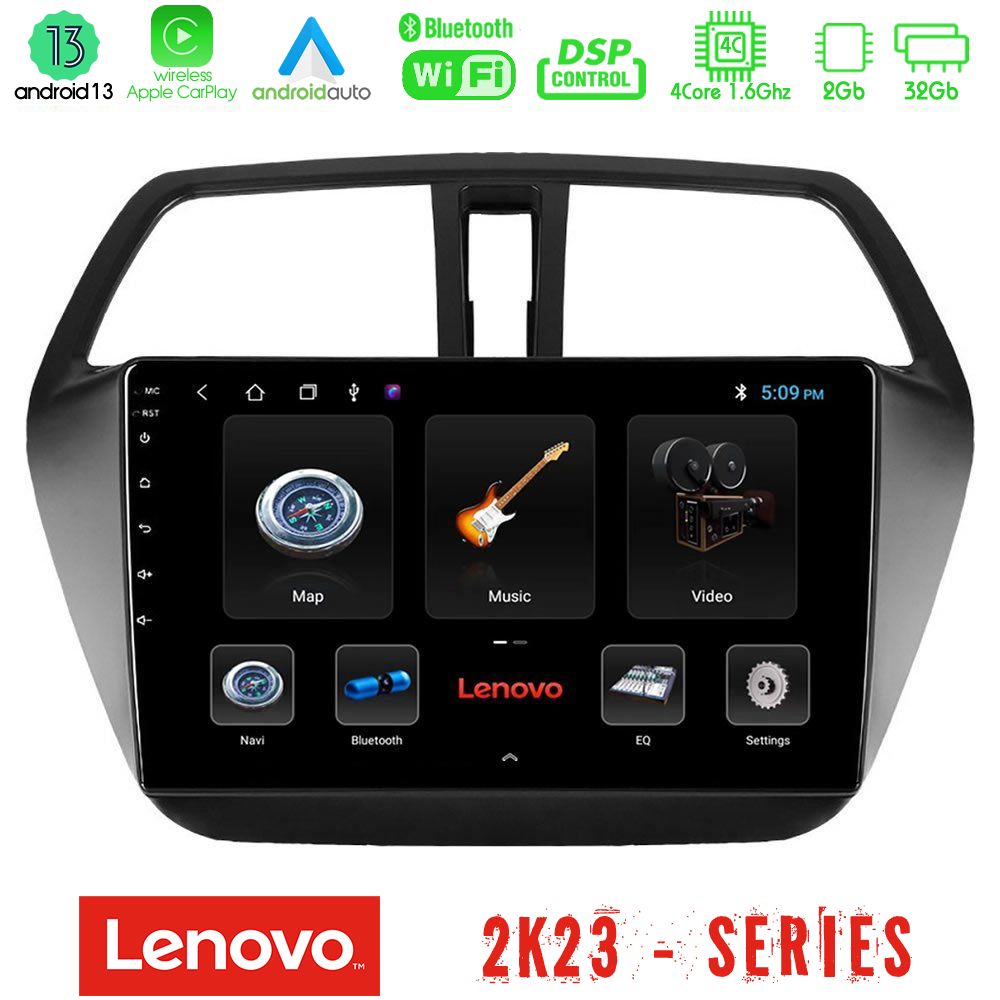 Lenovo Car Pad Suzuki SX4 S-Cross 4Core Android 13 2+32GB Navigation Multimedia Tablet 9" - U-LEN-SZ578