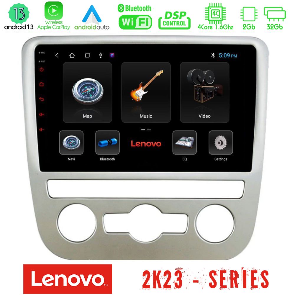 Lenovo Car Pad VW Scirocco 2008 – 2014 4Core Android 13 2+32GB Navigation Multimedia Tablet 9" - U-LEN-VW092N