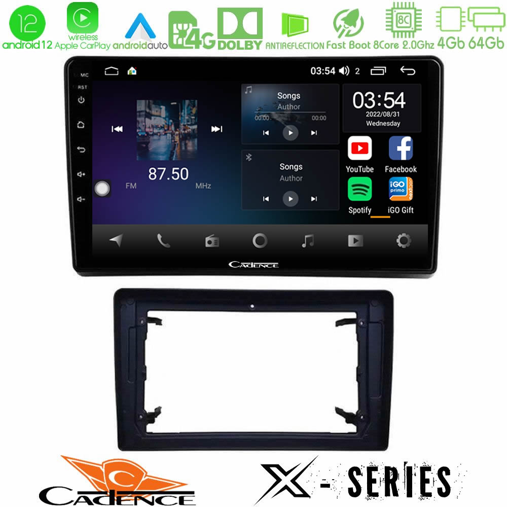 Cadence X Series Chrysler / Dodge / Jeep 8core Android12 4+64GB Navigation Multimedia Tablet 10" - U-X-JP0927