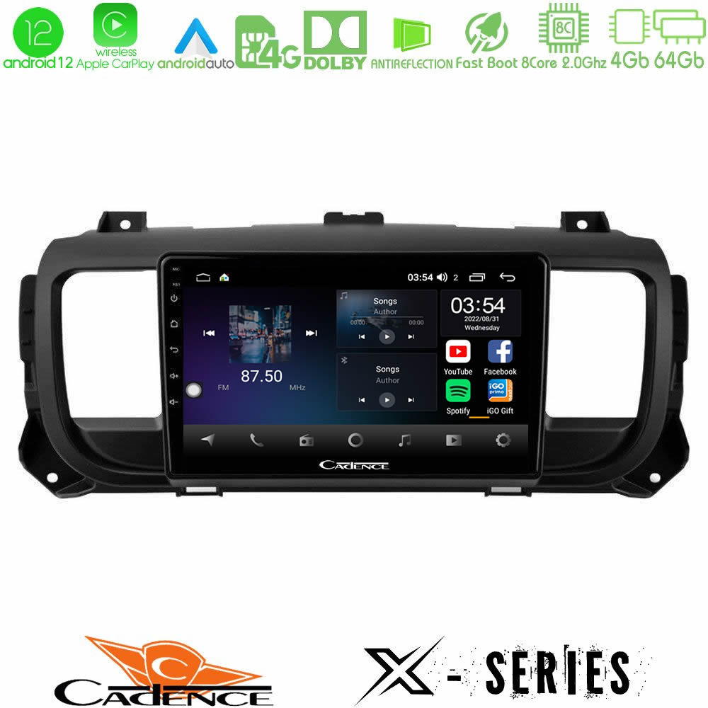 Cadence X Series Citroen/Peugeot/Opel/Toyota 8core Android12 4+64GB Navigation Multimedia Tablet 9" - U-X-PG0950