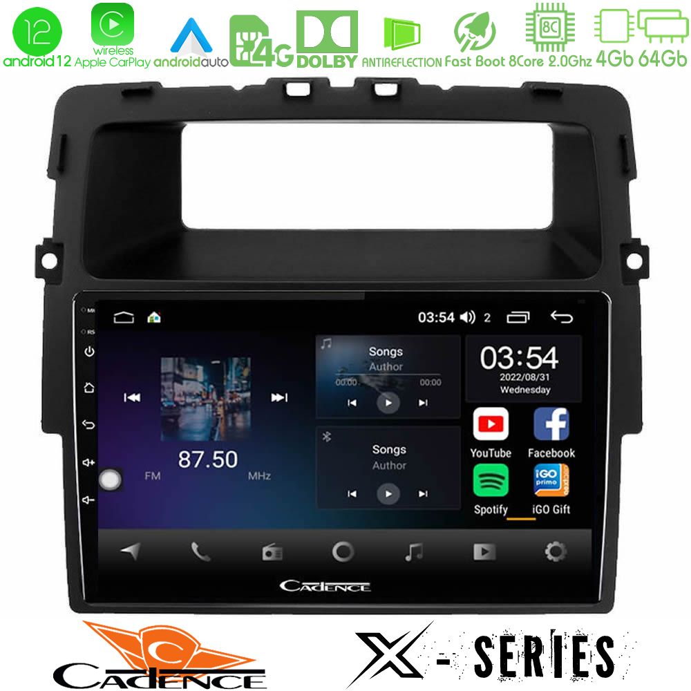 Cadence X Series Renault/Nissan/Opel 8core Android12 4+64GB Navigation Multimedia Tablet 10" - U-X-RN1338