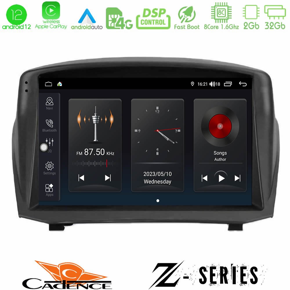 Cadence Z Series Ford Fiesta 2008-2016 8core Android12 2+32GB Navigation Multimedia Tablet 9" (Oem Style) - U-Z-FD1451