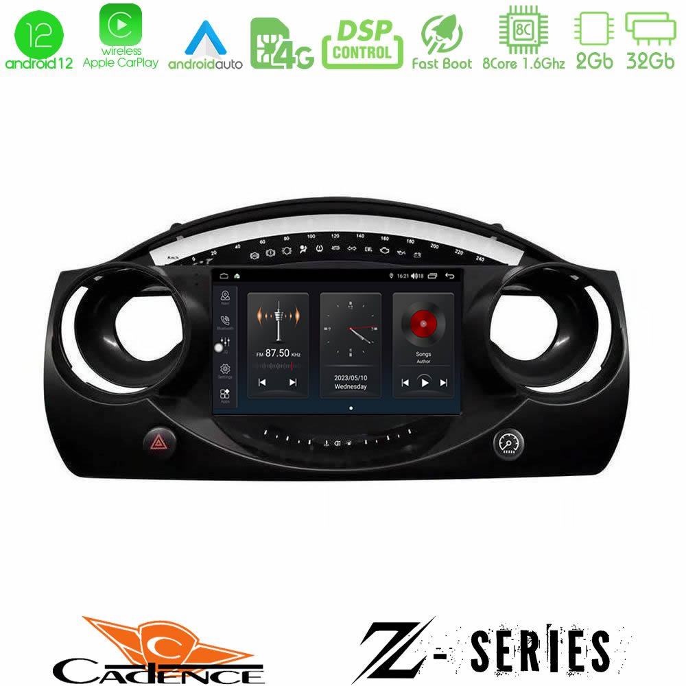 Cadence Z Series Mini Cooper R50 8Core Android12 2+32GB Navigation Multimedia Tablet 9" - U-Z-MN1521