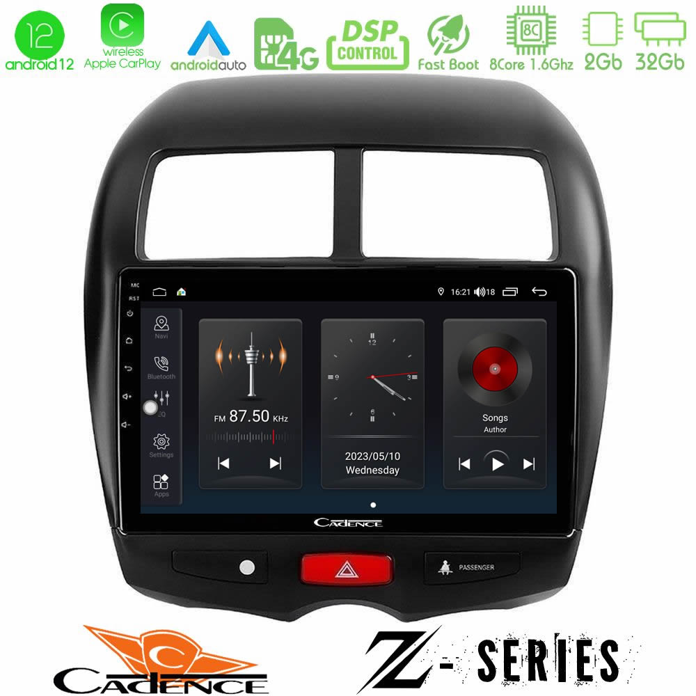 Cadence Z Series Mitsubishi ASX 8core Android12 2+32GB Navigation Multimedia Tablet 10" - U-Z-MT0075