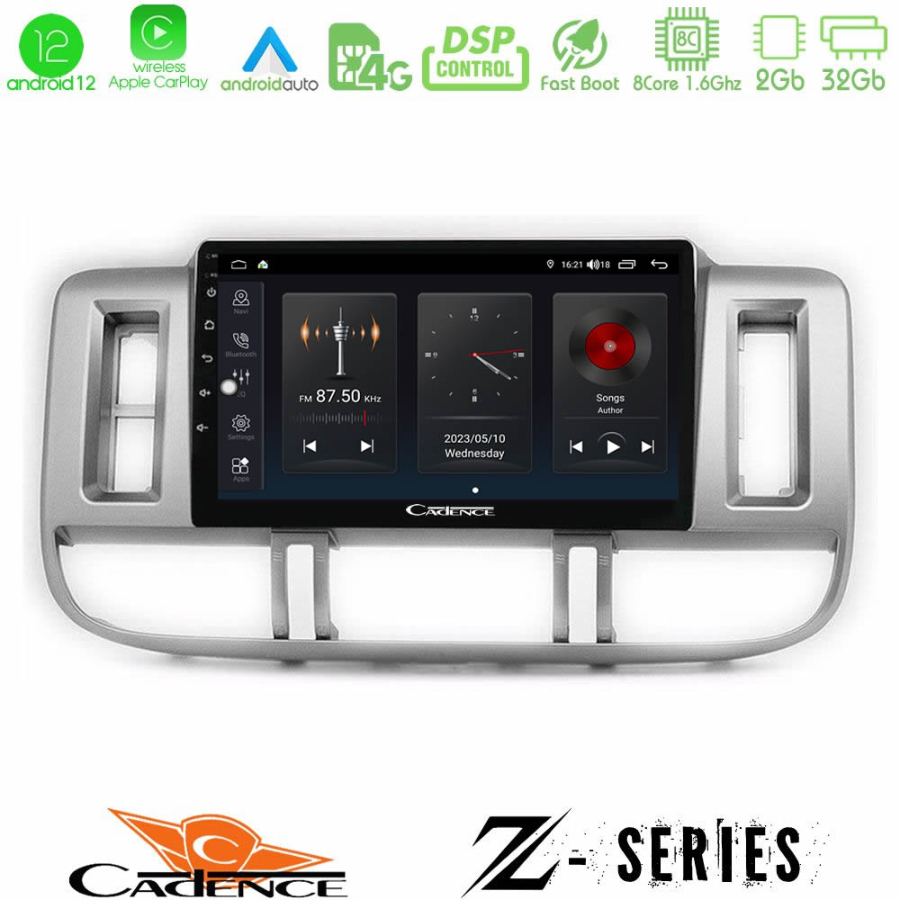Cadence Z Series Nissan X-Trail (T30) 2000-2003 8core Android12 2+32GB Navigation Multimedia Tablet 9" - U-Z-NS0905