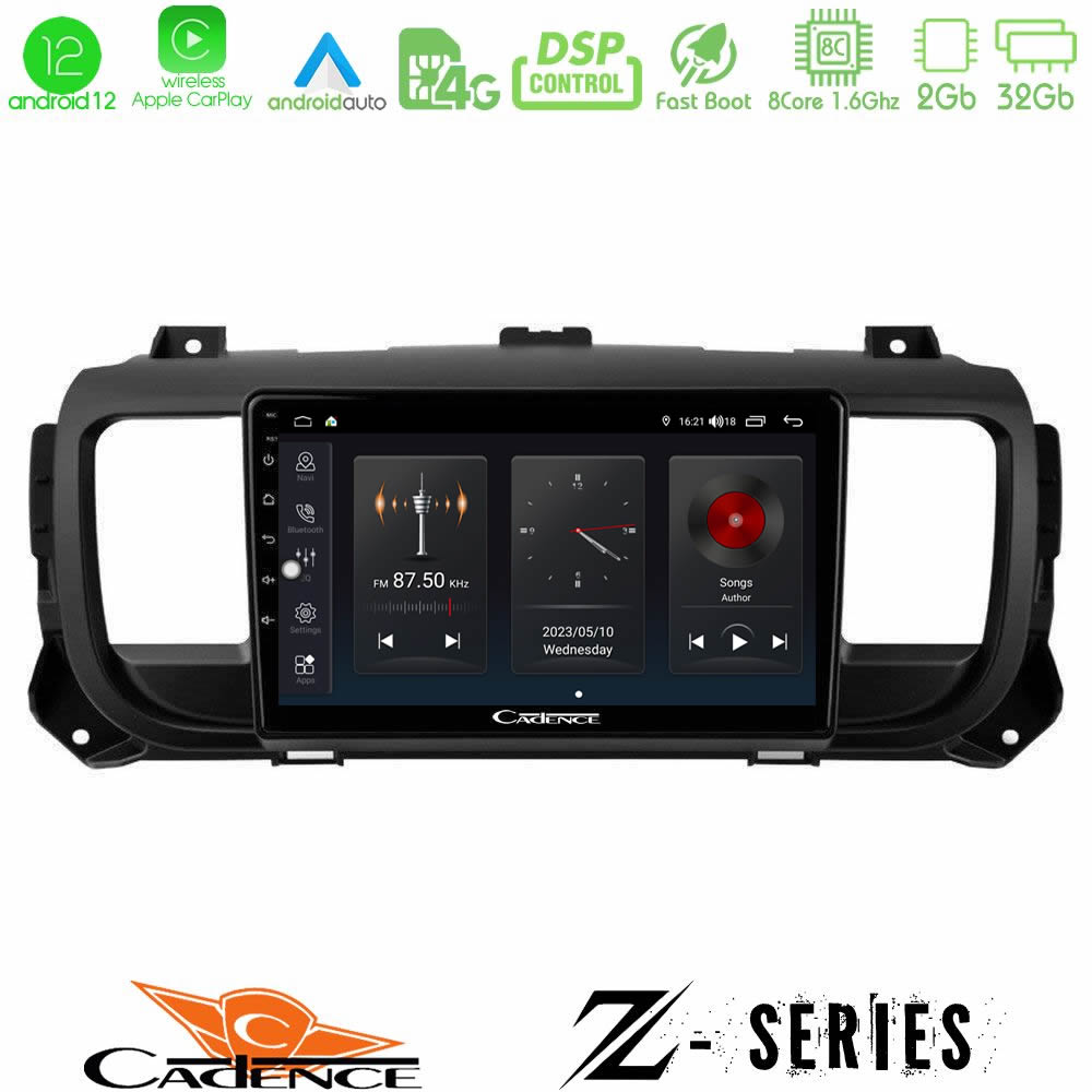 Cadence Z Series Citroen/Peugeot/Opel/Toyota 8core Android12 2+32GB Navigation Multimedia Tablet 9" - U-Z-PG0950