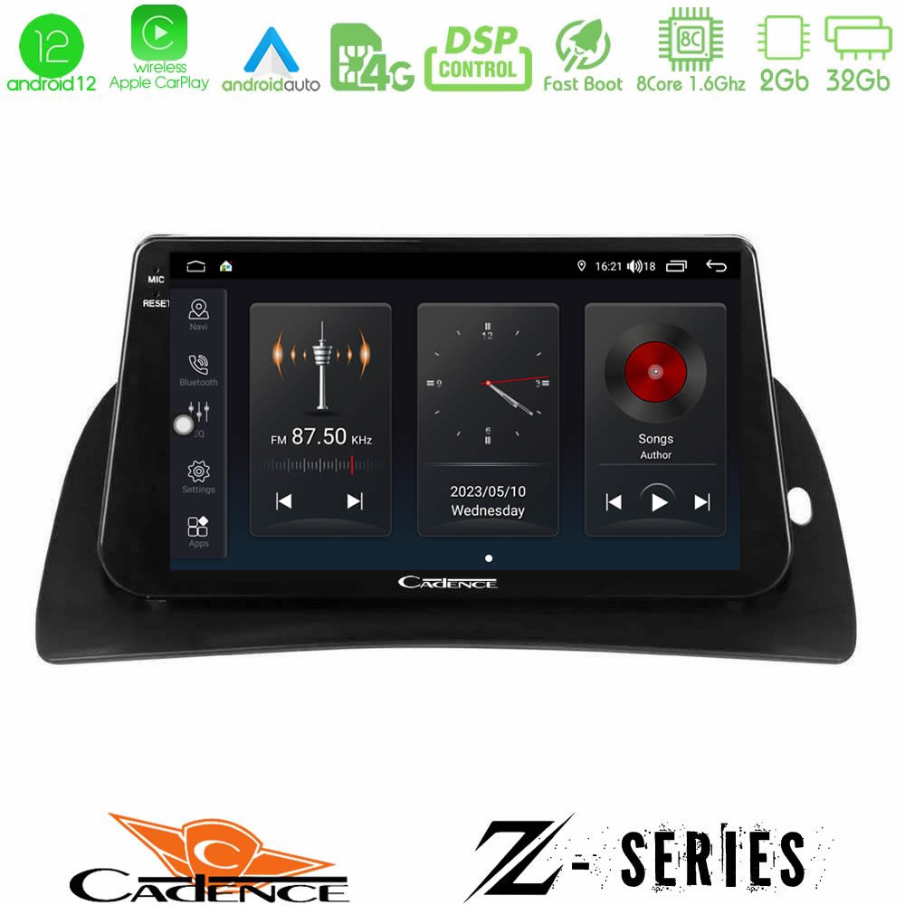 Cadence Z Series Renault Kangoo 2015-2018 8Core Android12 2+32GB Navigation Multimedia Tablet 9" - U-Z-RN1027