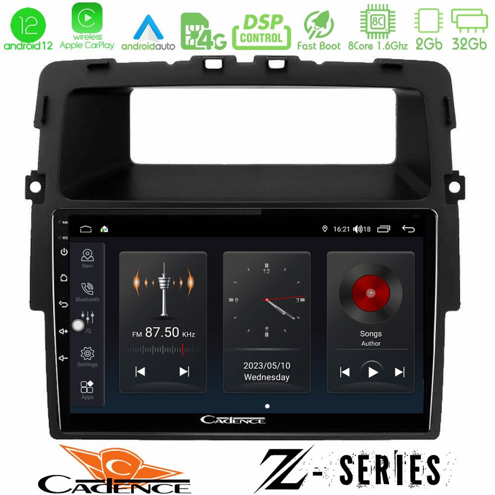 Cadence Z Series Renault/Nissan/Opel 8core Android12 2+32GB Navigation Multimedia Tablet 10" - U-Z-RN1338