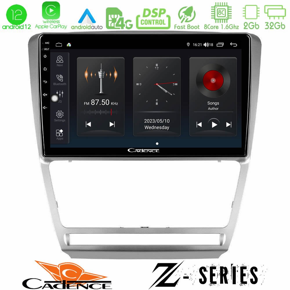 Cadence Z Series Skoda Octavia 5 8core Android12 2+32GB Navigation Multimedia Tablet 10" - U-Z-SK229S