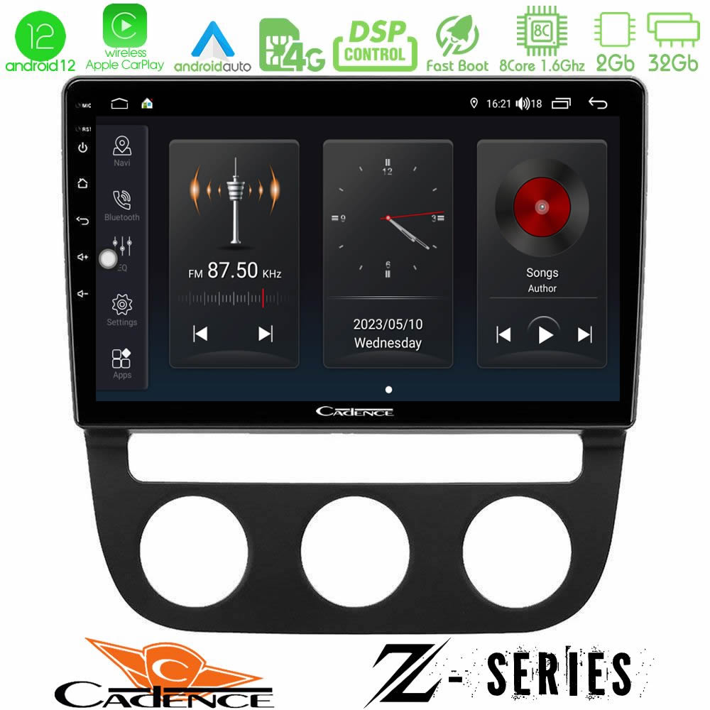 Cadence Z Series VW Jetta 8core Android12 2+32GB Navigation Multimedia Tablet 10" - U-Z-VW0394