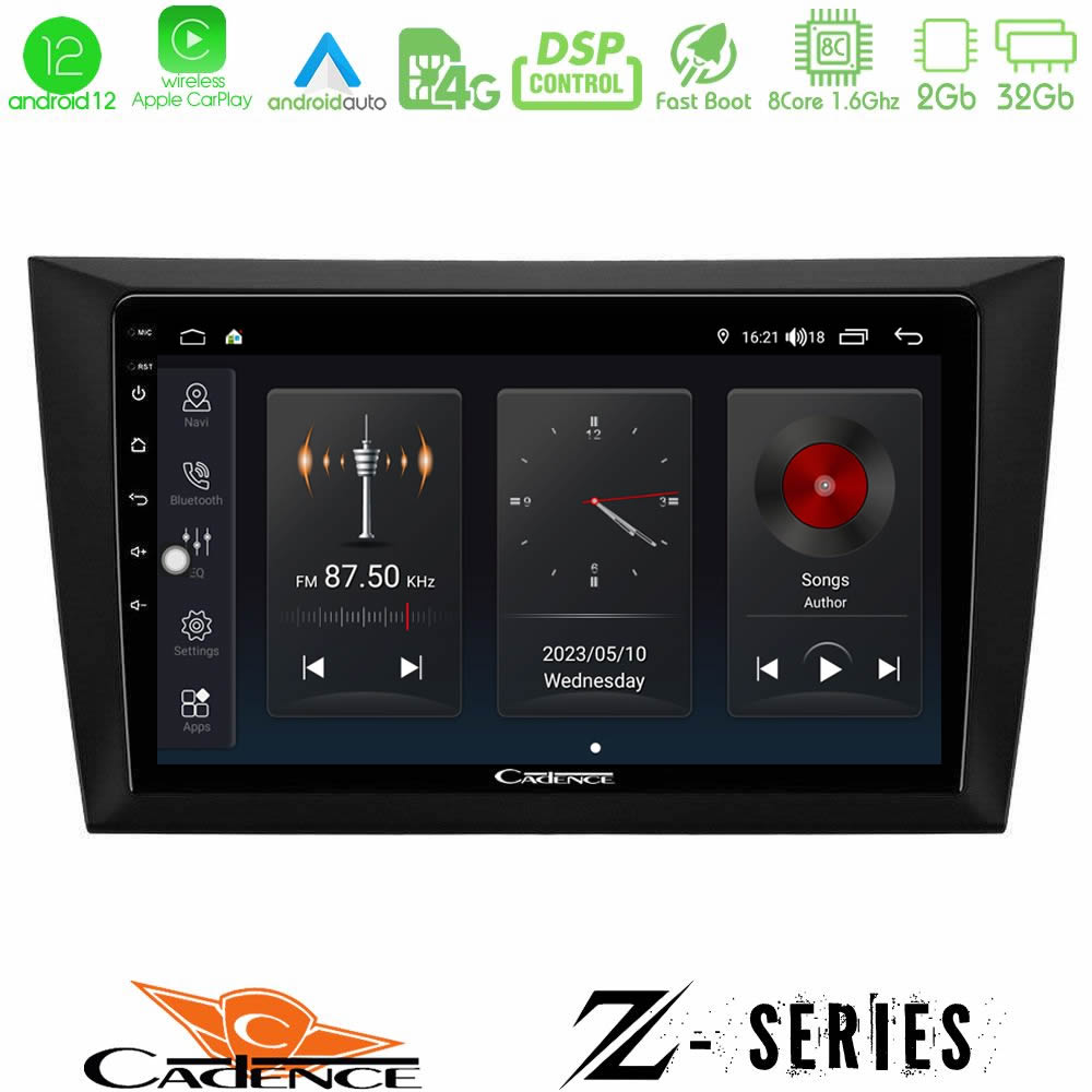 Cadence Z Series Vw Golf 6 8core Android12 2+32GB Navigation Multimedia Tablet 9" - U-Z-VW0999