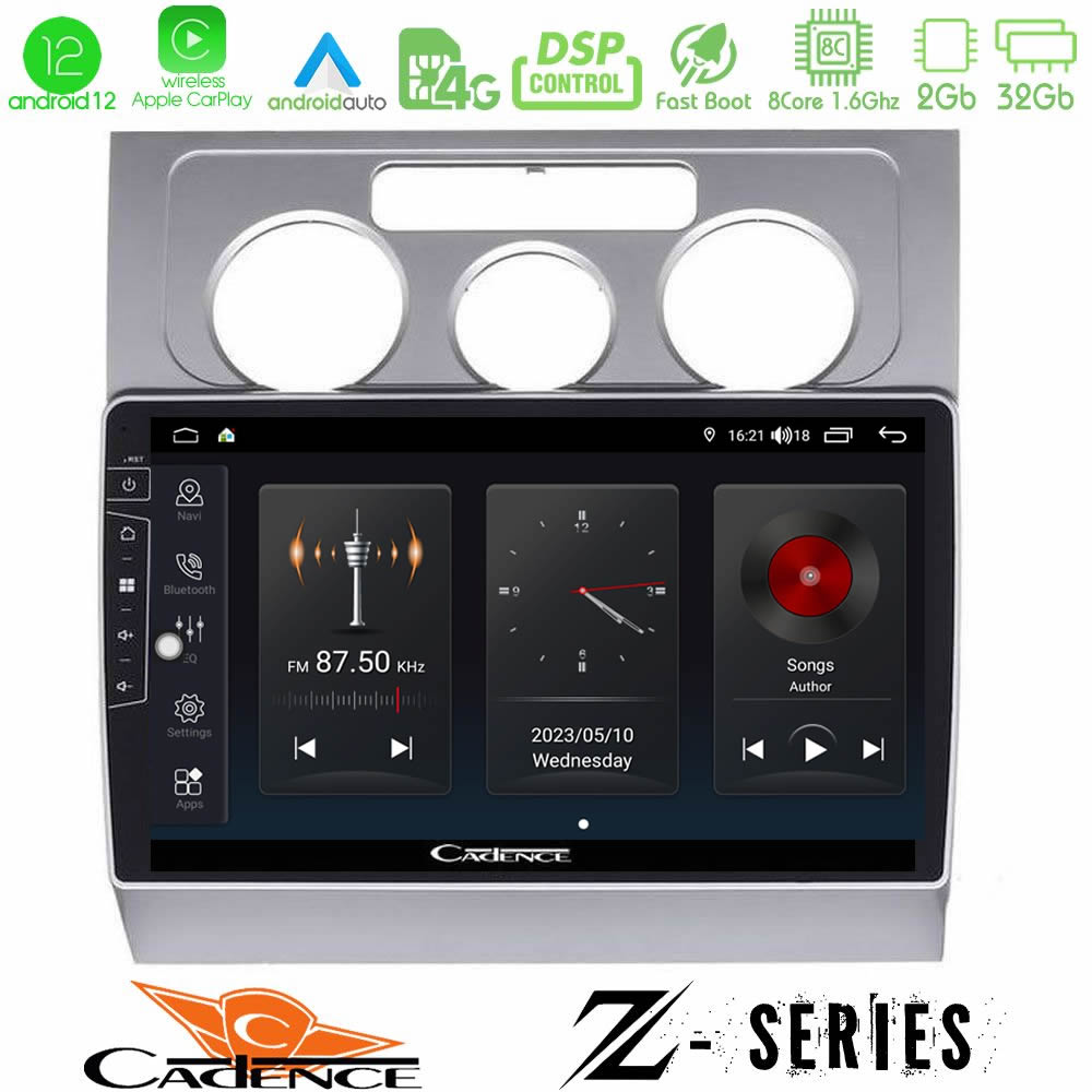 Cadence Z Series VW Touran 2003-2011 8core Android12 2+32GB Navigation Multimedia Tablet 10