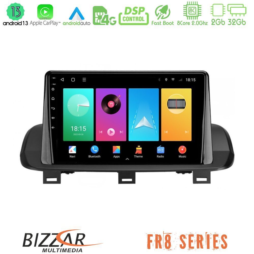 Bizzar FR8 Series FR8 Series Nissan Qashqai J12 & X-Trail T33 8core Android13 2+32GB Navigation Multimedia Tablet 10" - U-FR8-NS2114