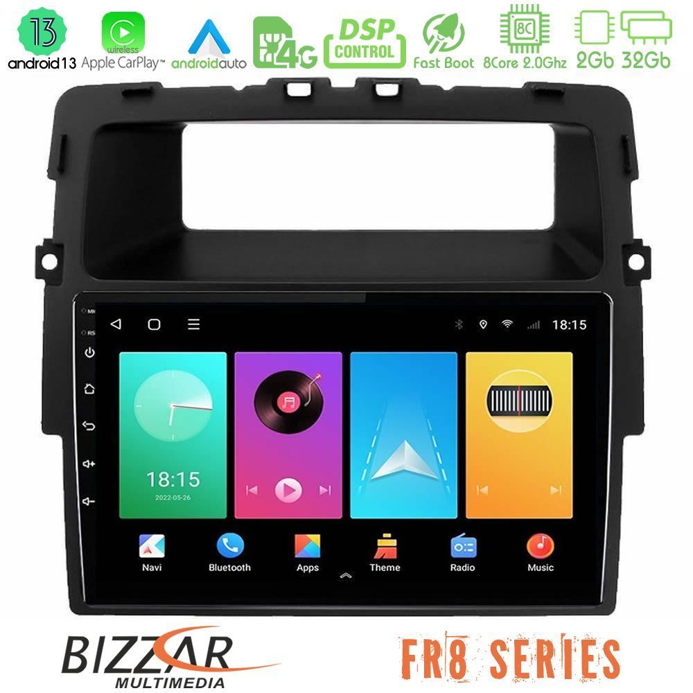 Bizzar FR8 Series Renault/Nissan/Opel 8Core Android13 2+32GB Navigation Multimedia Tablet 10″ - U-FR8-RN1338