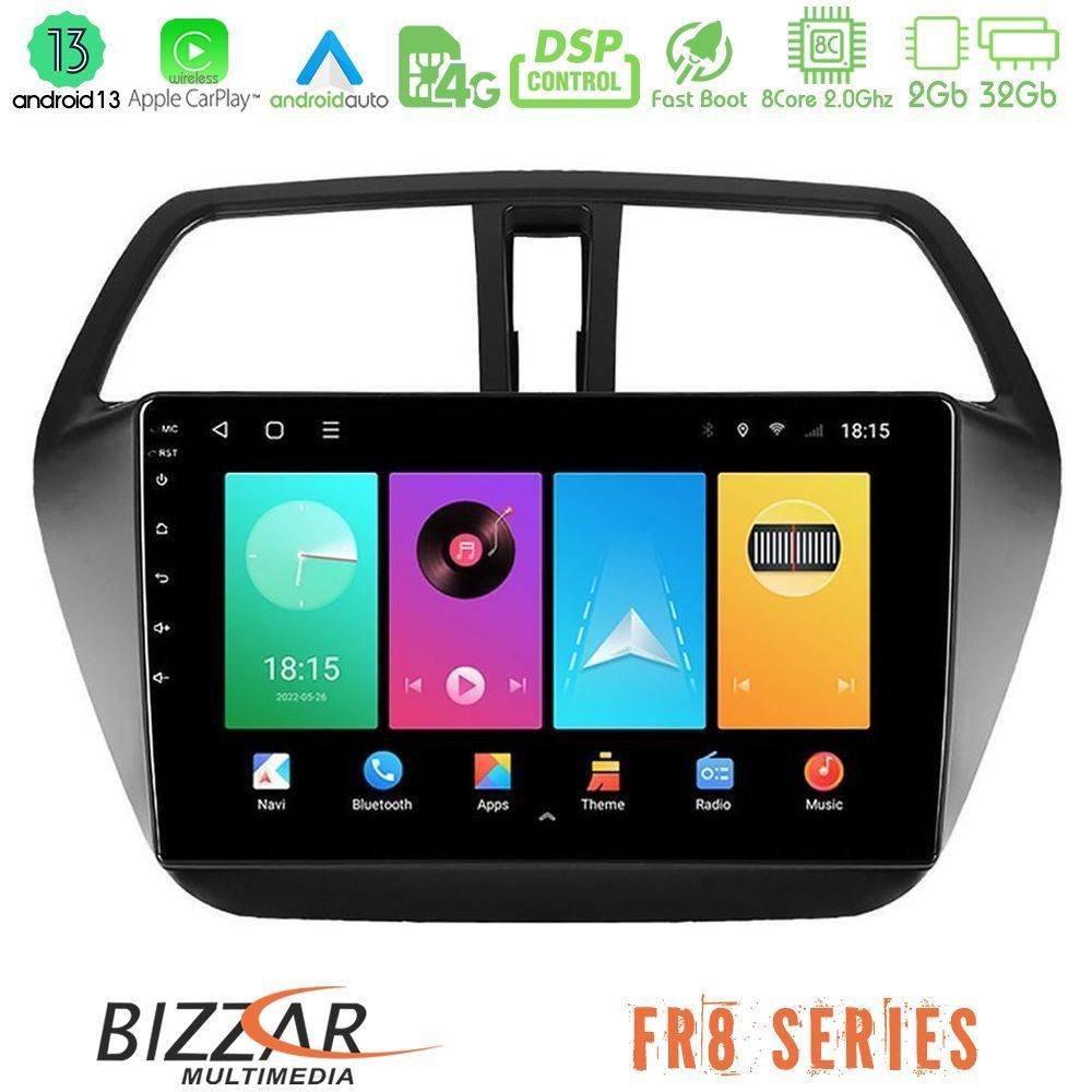 Bizzar FR8 Series Suzuki SX4 S-Cross 8core Android13 2+32GB Navigation Multimedia Tablet 9" - U-FR8-SZ578