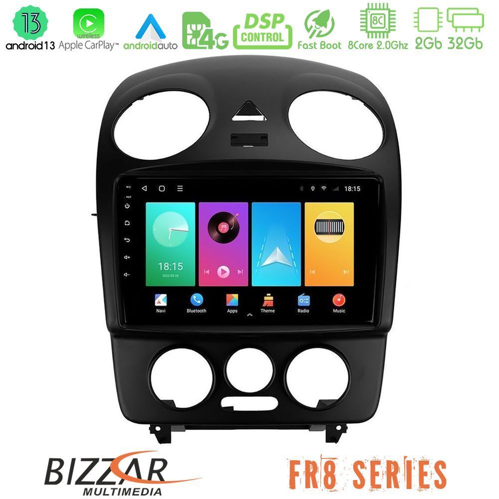 Bizzar FR8 Series VW Beetle 8core Android13 2+32GB Navigation Multimedia Tablet 9" - U-FR8-VW1059