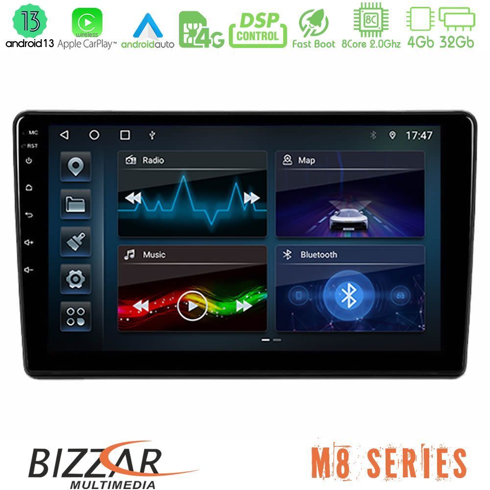 Bizzar M8 Series Peugeot Partner / Citroën Berlingo 2008-2018 8Core Android13 4+32GB Navigation Multimedia Tablet 9" - U-M8-CT1026