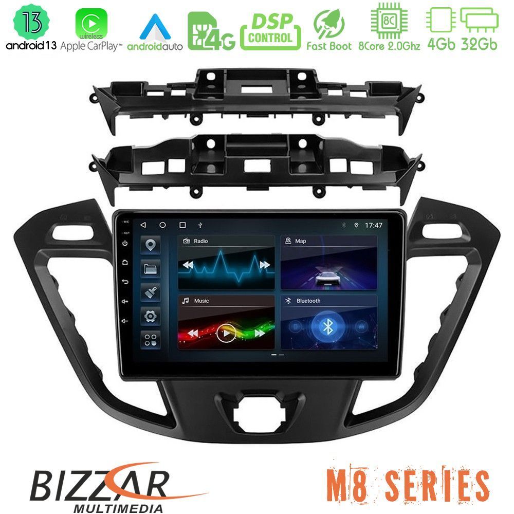 Bizzar M8 Series Ford Transit Custom/Tourneo Custom 8core Android13 4+32GB Navigation Multimedia Tablet 9" - U-M8-FD680