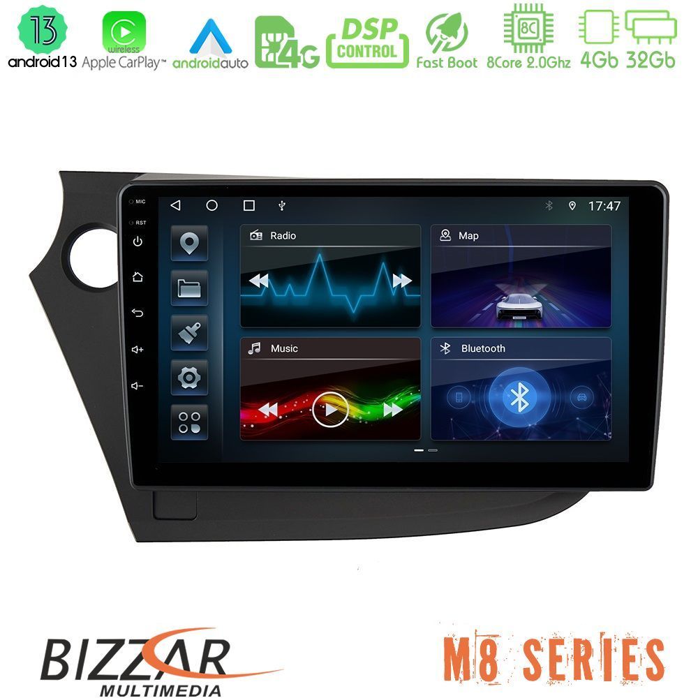 Bizzar M8 Series Honda Insight 2009-2015 8core Android13 4+32GB Navigation Multimedia Tablet 9" - U-M8-HD0821