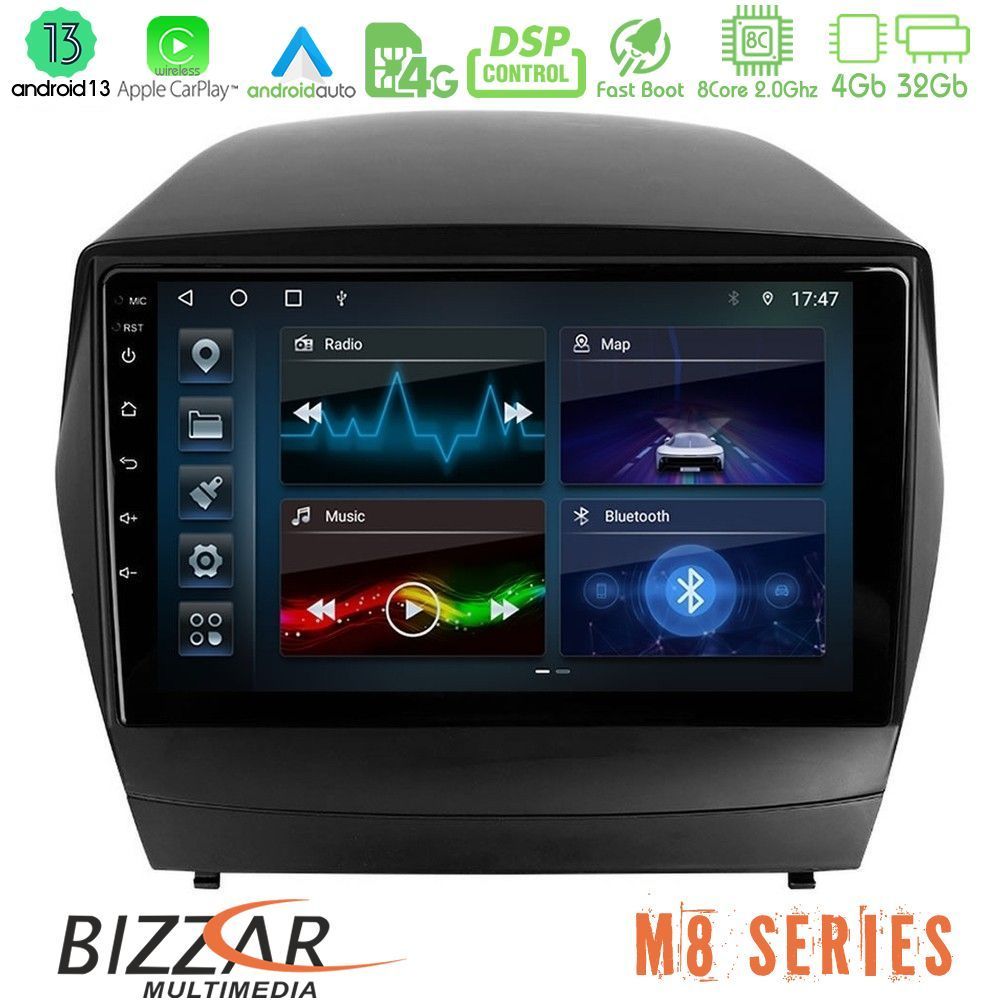 Bizzar M8 Series Hyundai IX35 Auto A/C 8core Android13 4+32GB Navigation Multimedia Tablet 10" - U-M8-HY0029