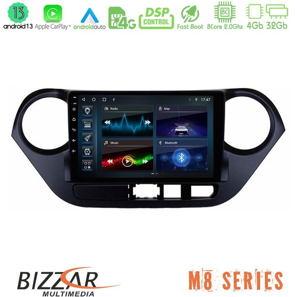 Bizzar M8 Series Hyundai i10 2014-2020 8core Android13 4+32GB Navigation Multimedia Tablet 9" - U-M8-HY0506