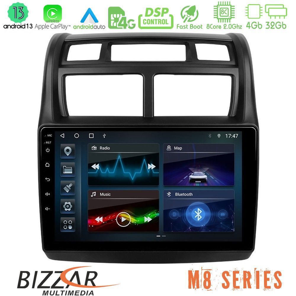 Bizzar M8 Series Kia Sportage 2008-2011 8core Android13 4+32GB Navigation Multimedia Tablet 9" - U-M8-KI0108