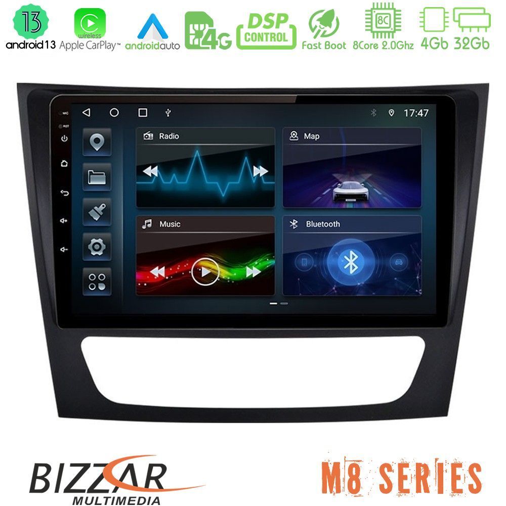 Bizzar M8 Series Mercedes E Class / CLS Class 8core Android13 4+32GB Navigation Multimedia 9" - U-M8-MB0760