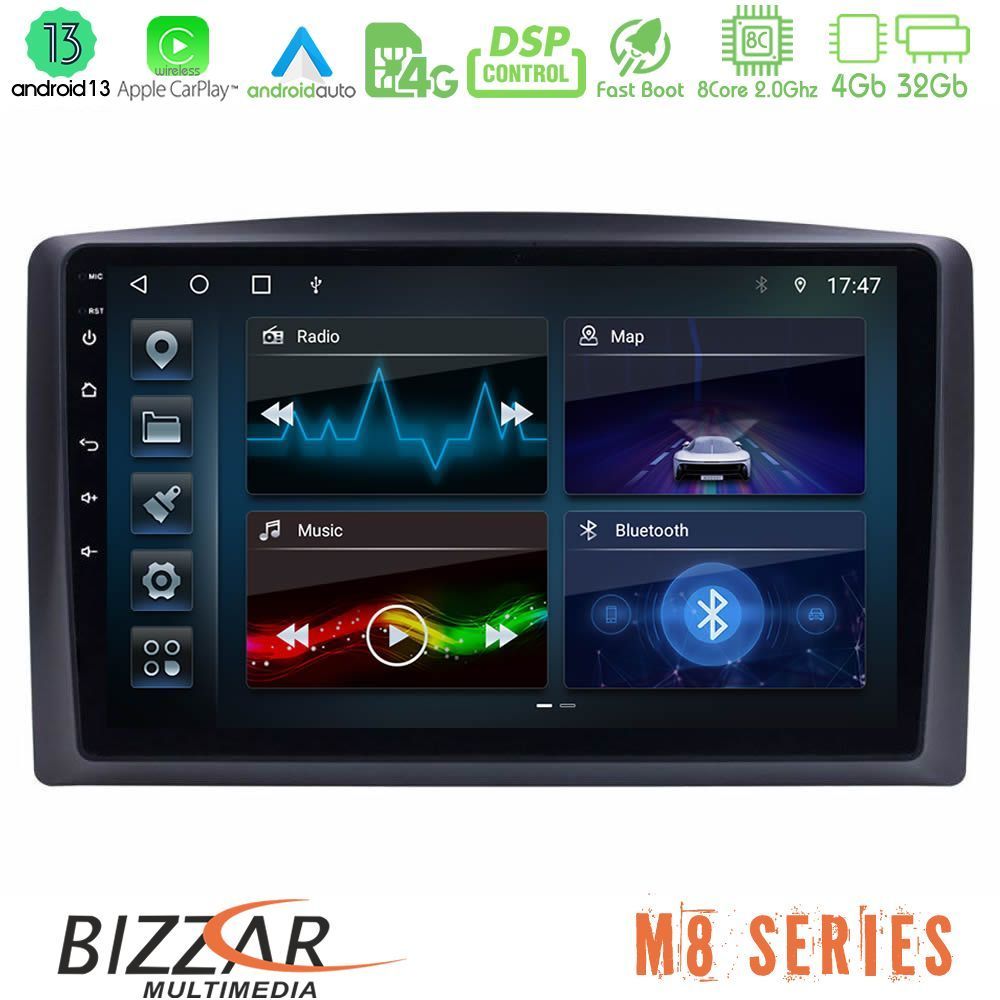 Bizzar M8 Series Mercedes Vito 2015-2021 8core Android13 4+32GB Navigation Multimedia Tablet 10" - U-M8-MB0779