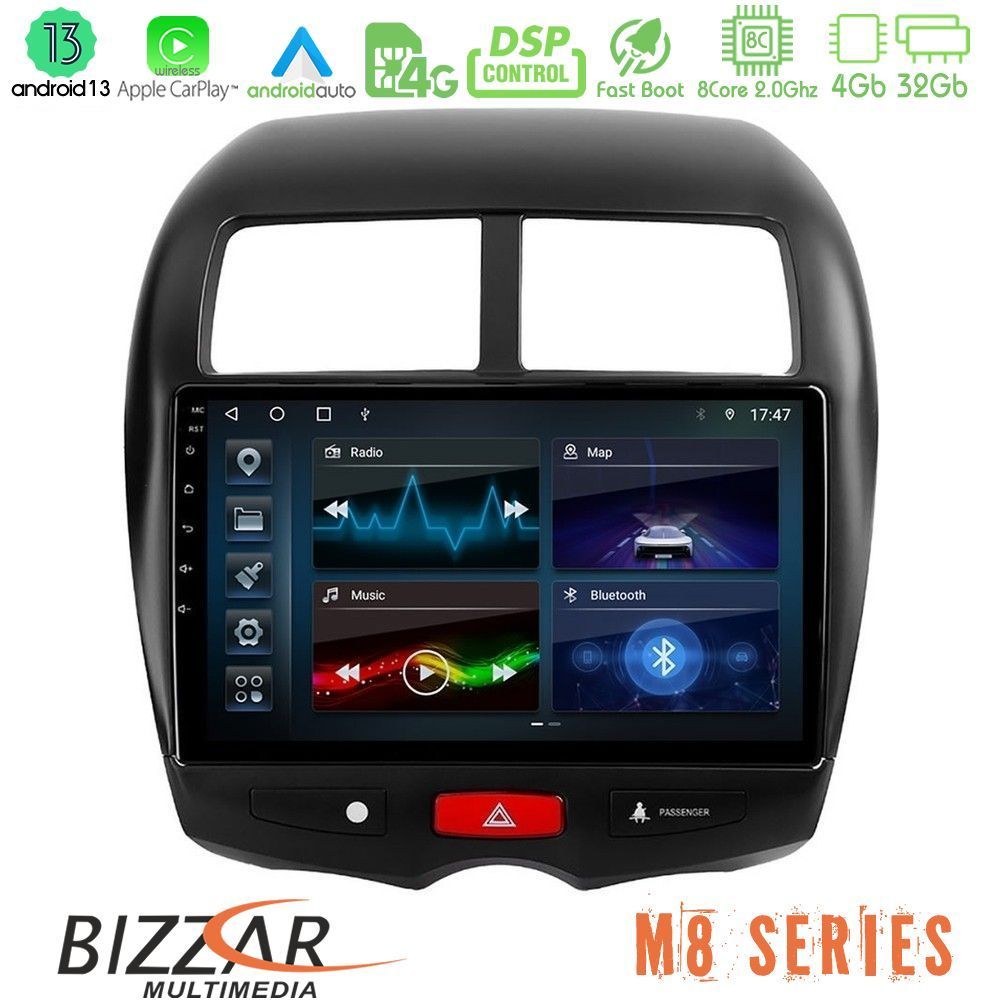 Bizzar M8 Series Mitsubishi ASX 8core Android13 4+32GB Navigation Multimedia Tablet 10" - U-M8-MT0075