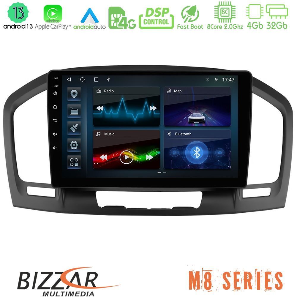 Bizzar M8 Series Opel Insignia 2008-2013 8core Android13 4+32GB Navigation Multimedia Tablet 9" - U-M8-OP0462