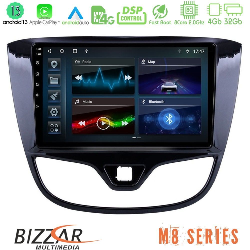 Bizzar M8 Series Opel Karl 2017-2019 8core Android13 4+32GB Navigation Multimedia Tablet 9" - U-M8-OP1060