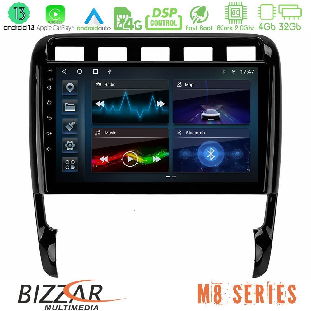 Bizzar M8 Series Porsche Cayenne 2003-2010 8core Android13 4+32GB Navigation Multimedia Tablet 9" - U-M8-PC0956