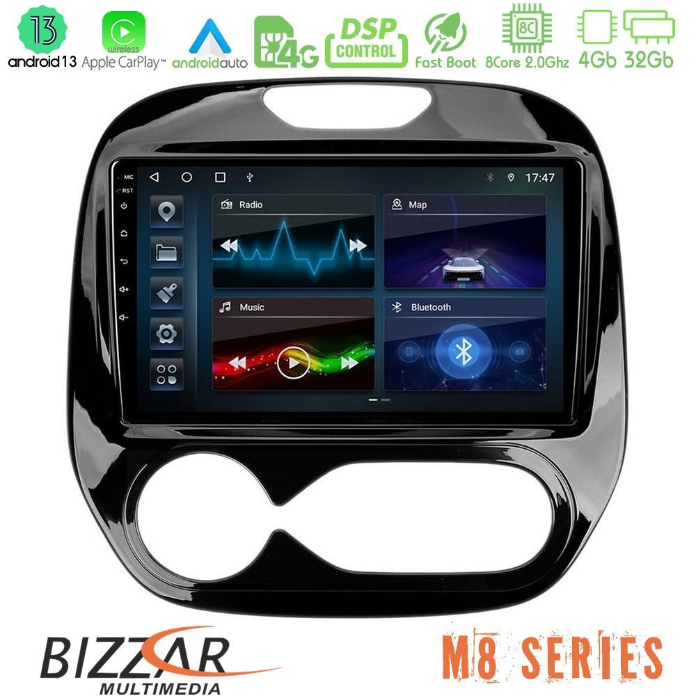 Bizzar M8 Series Renault Captur 2013-2019 (Auto AC) 8core Android13 4+32GB Navigation Multimedia Tablet 9" - U-M8-RN748A