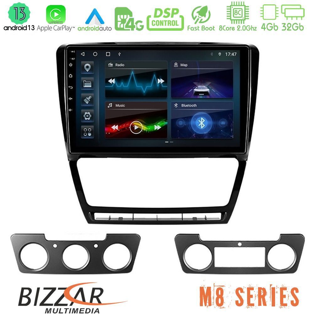 Bizzar M8 Series Skoda Octavia 5 8core Android13 4+32GB Navigation Multimedia Tablet 10" - U-M8-SK229B