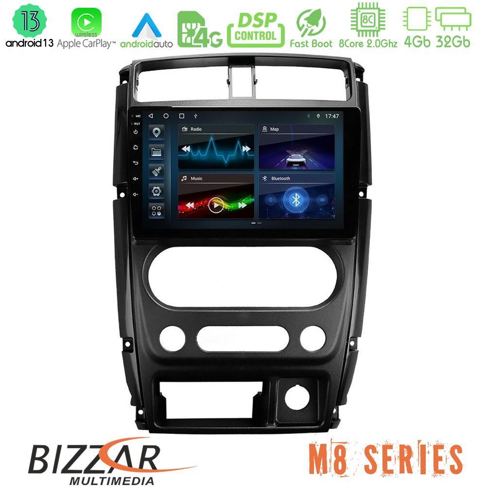Bizzar M8 Series Suzuki Jimny 2007-2017 8core Android13 4+32GB Navigation Multimedia Tablet 9" - U-M8-SZ0874