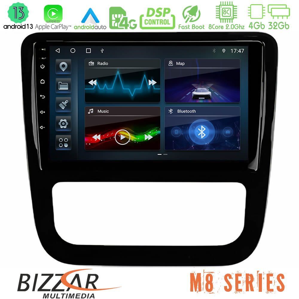 Bizzar M8 Series VW Scirocco 2008-2014 8Core Android13 4+32GB Navigation Multimedia Tablet 9" (μαύρο γυαλιστερό) - U-M8-VW0057BL